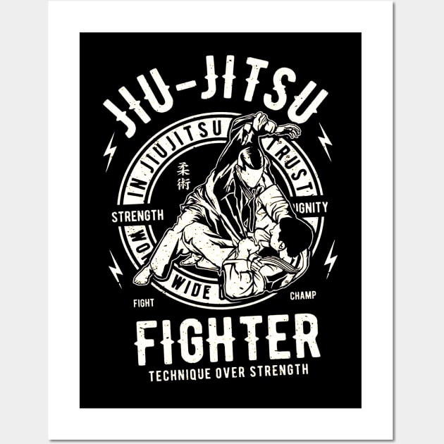 jiu jitsu fighter Wall Art by tuccacosta